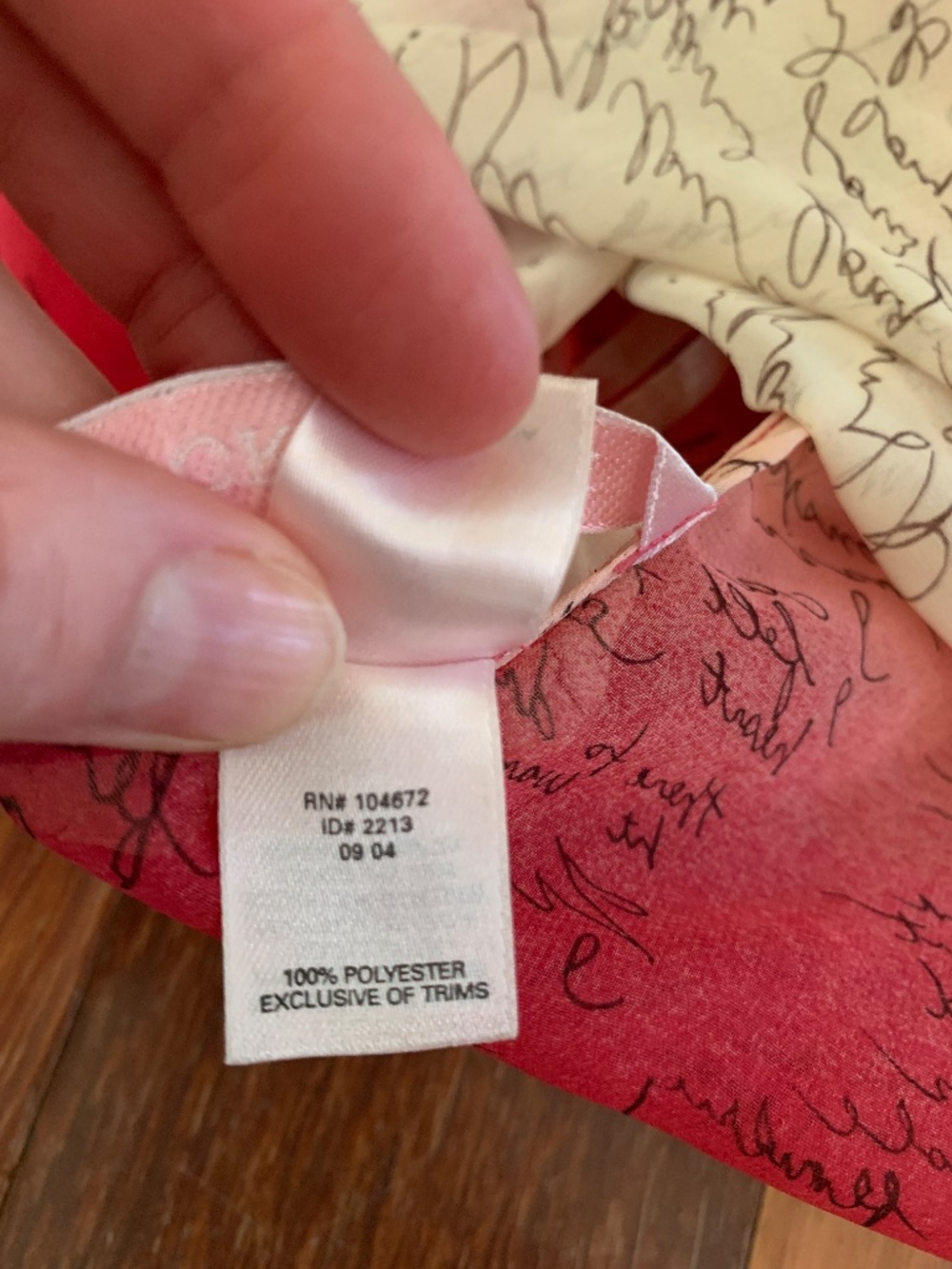 SOLD Rare Vintage 2004 Victoria’s Secret Script Print Ruffle Slip Babydoll XS - Picture 9 of 10